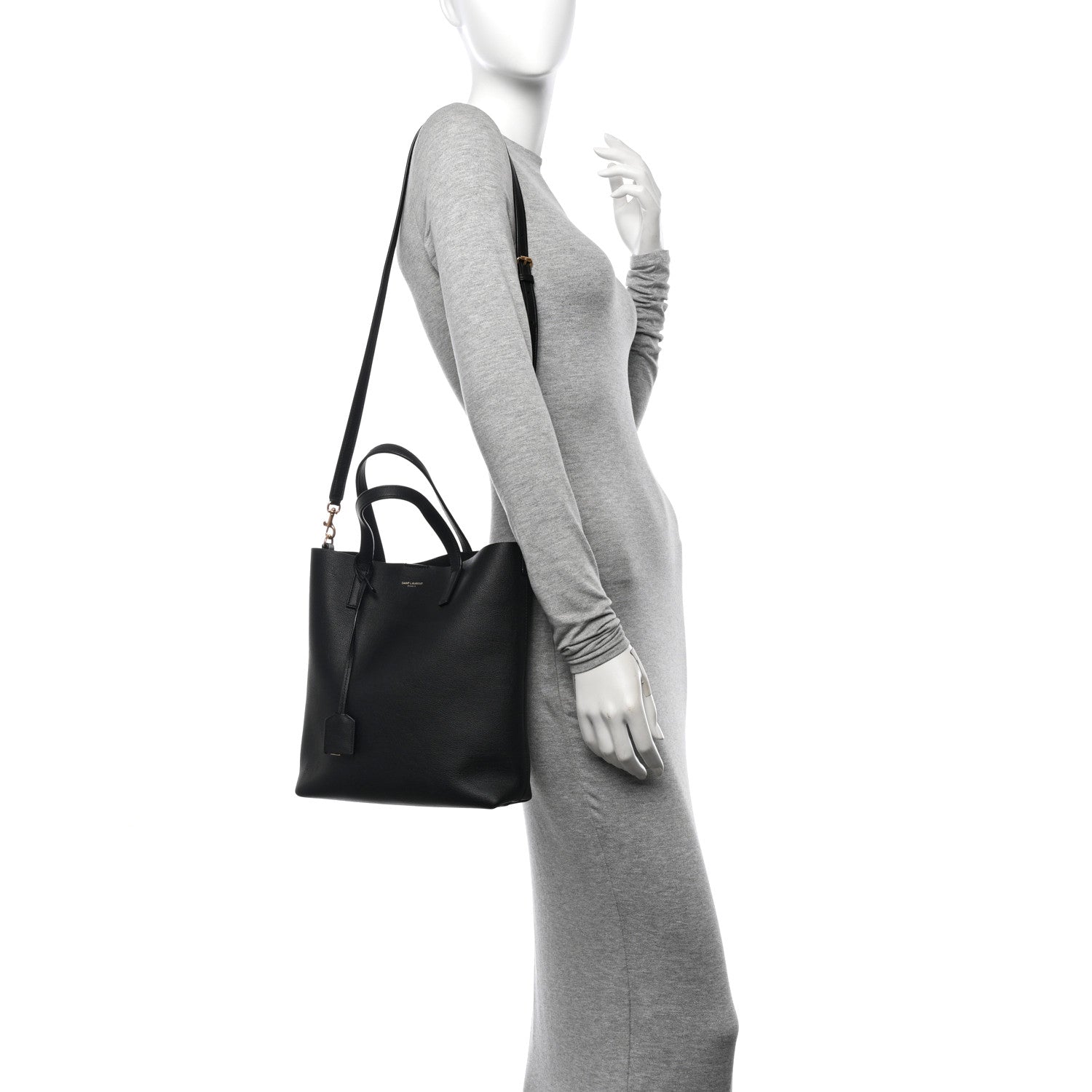 Saint Laurent Calfskin Toy Shopping Tote Black 2 of 10