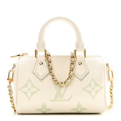 Louis Vuitton Empreinte Monogram Giant Nano Speedy Latte Matcha 1 of 9