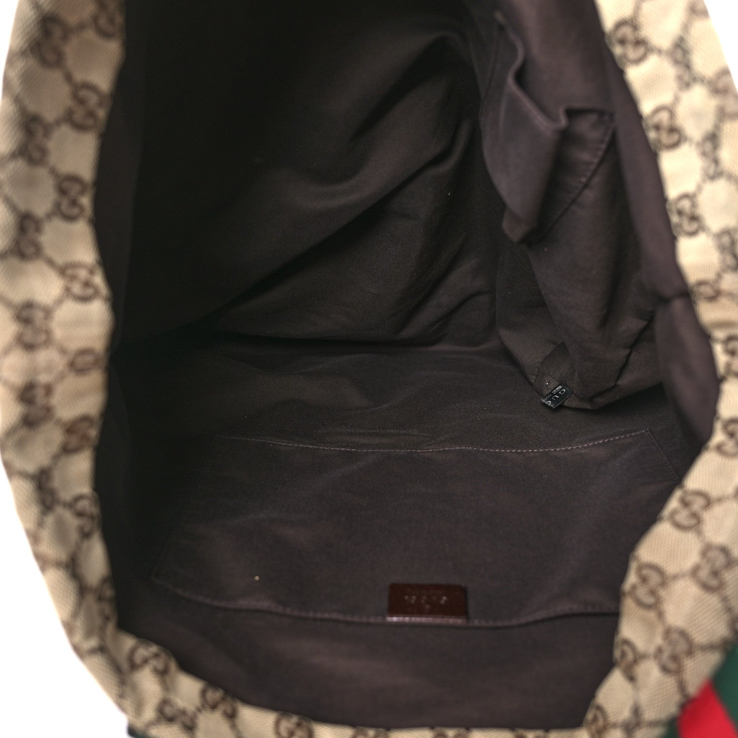 Gucci GG Monogram Medium Web Handle Vertical Tote Dark Brown 5 of 10