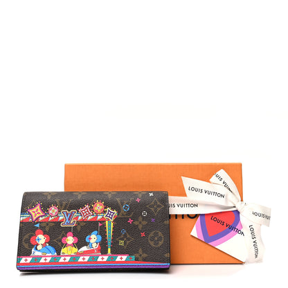 Louis Vuitton Monogram 2020 Christmas Animation Sarah Wallet Coquelicot 10 of 10