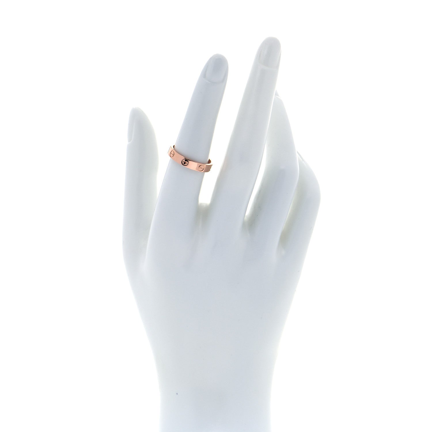 Cartier 18K Pink Gold 3.5mm LOVE Wedding Band Ring 53 6.5 2 of 4