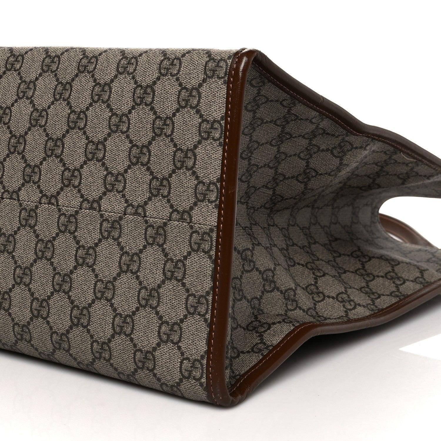 Gucci GG Supreme Monogram Fake/Not Large Retro Interlocking G Tote Bag Beige Brown Sugar 10 of 11