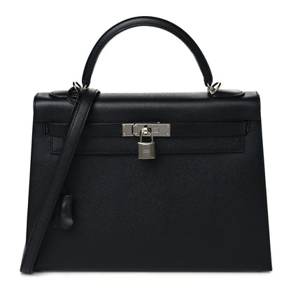 Hermes Epsom Kelly Sellier 32 Black 1 of 15