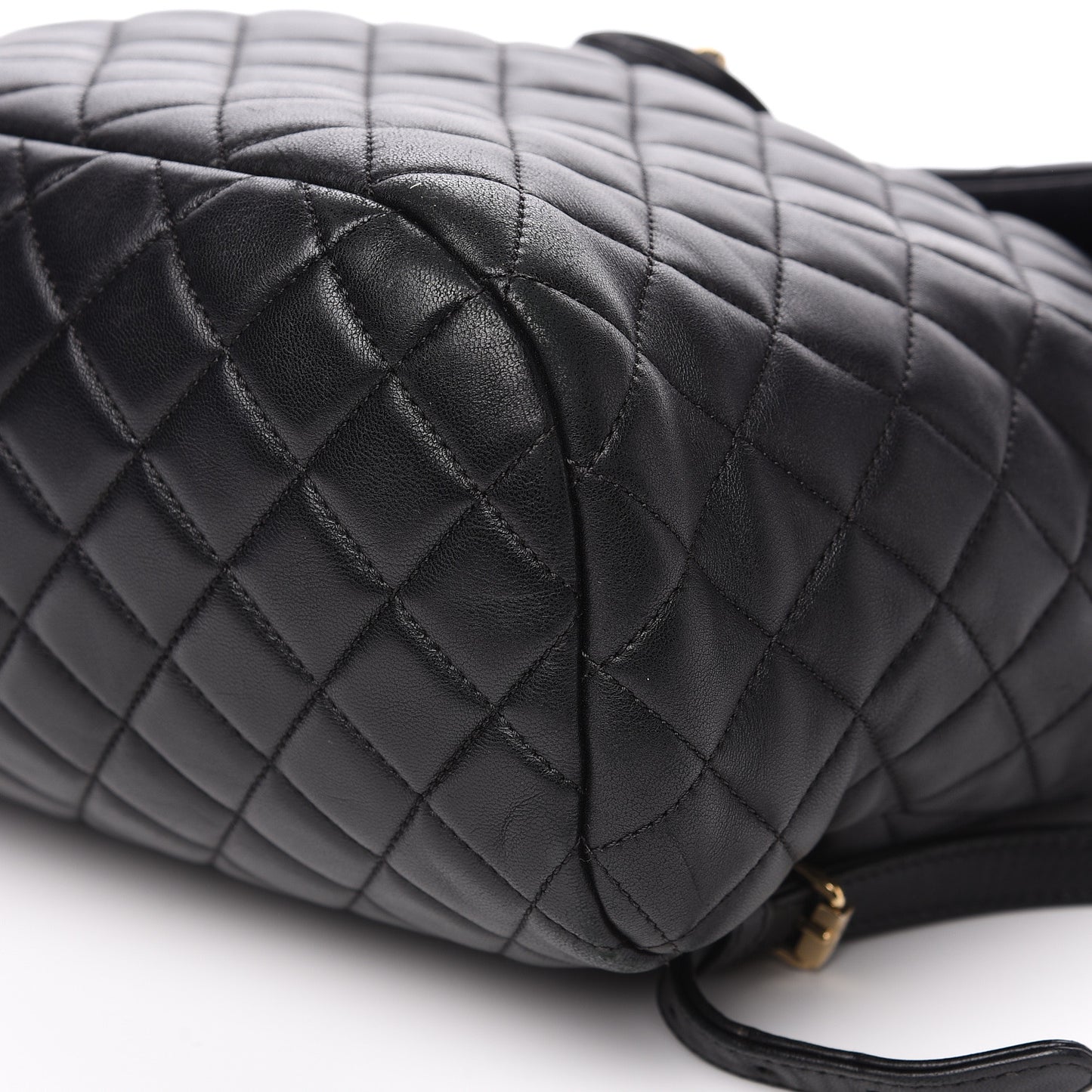 Lambskin Quilted Large Urban Spirit Backpack Black