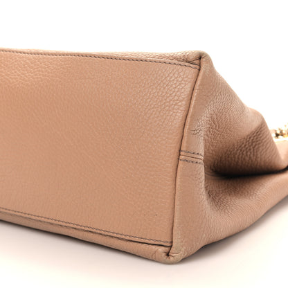 Gucci Pebbled Calfskin Medium Soho Chain Shoulder Bag Camelia 9 of 9