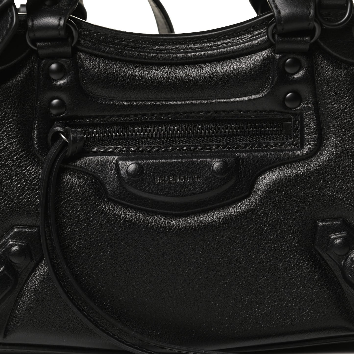 Cake Calfskin Tonal Hardware Mini Neo Classic City Black