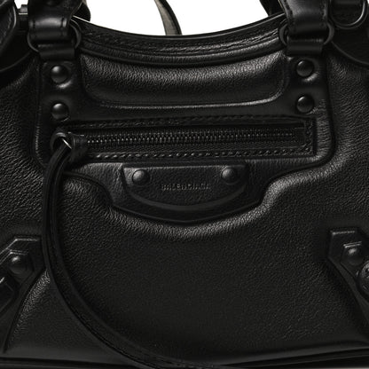 Balenciaga Cake Calfskin Tonal Hardware Mini Neo Classic City Black 8 of 12