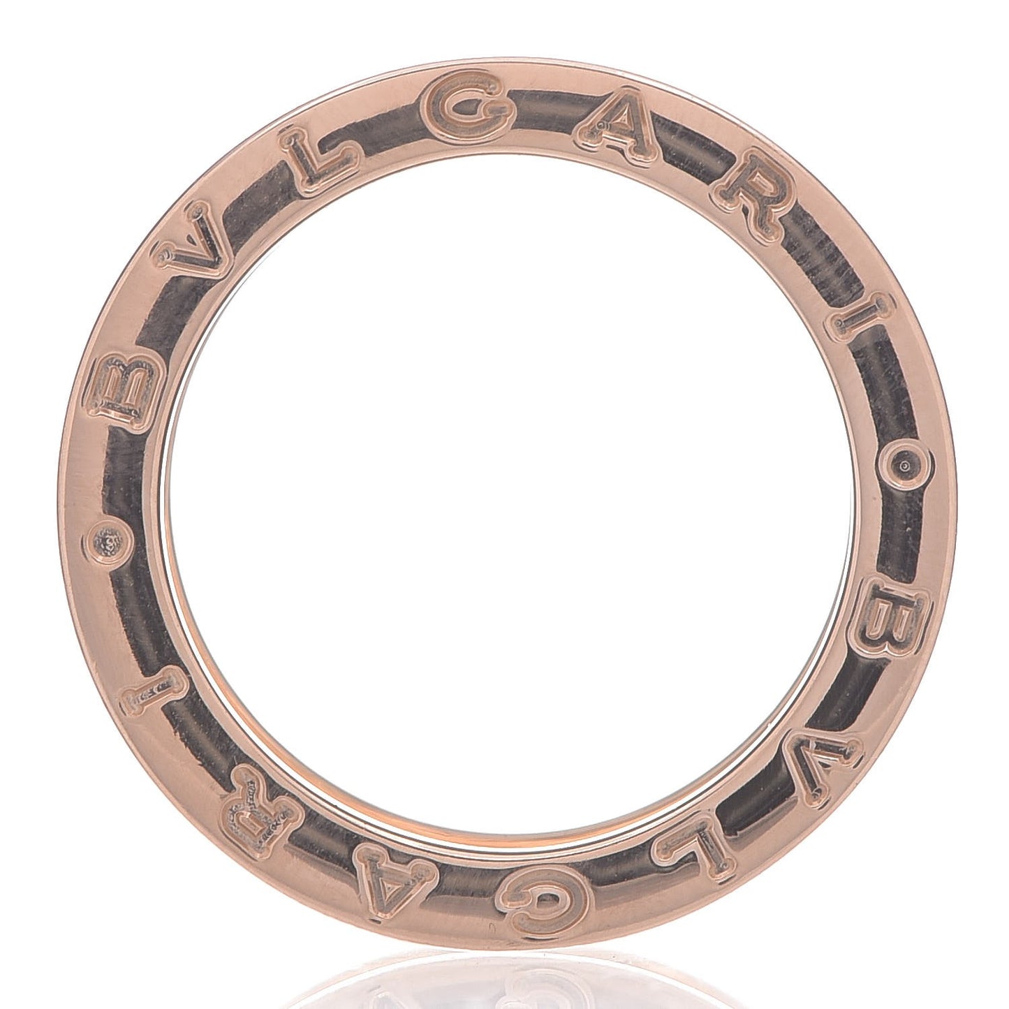 18K Rose Gold Black Ceramic B.Zero1 Four-Band Ring 55 7.25