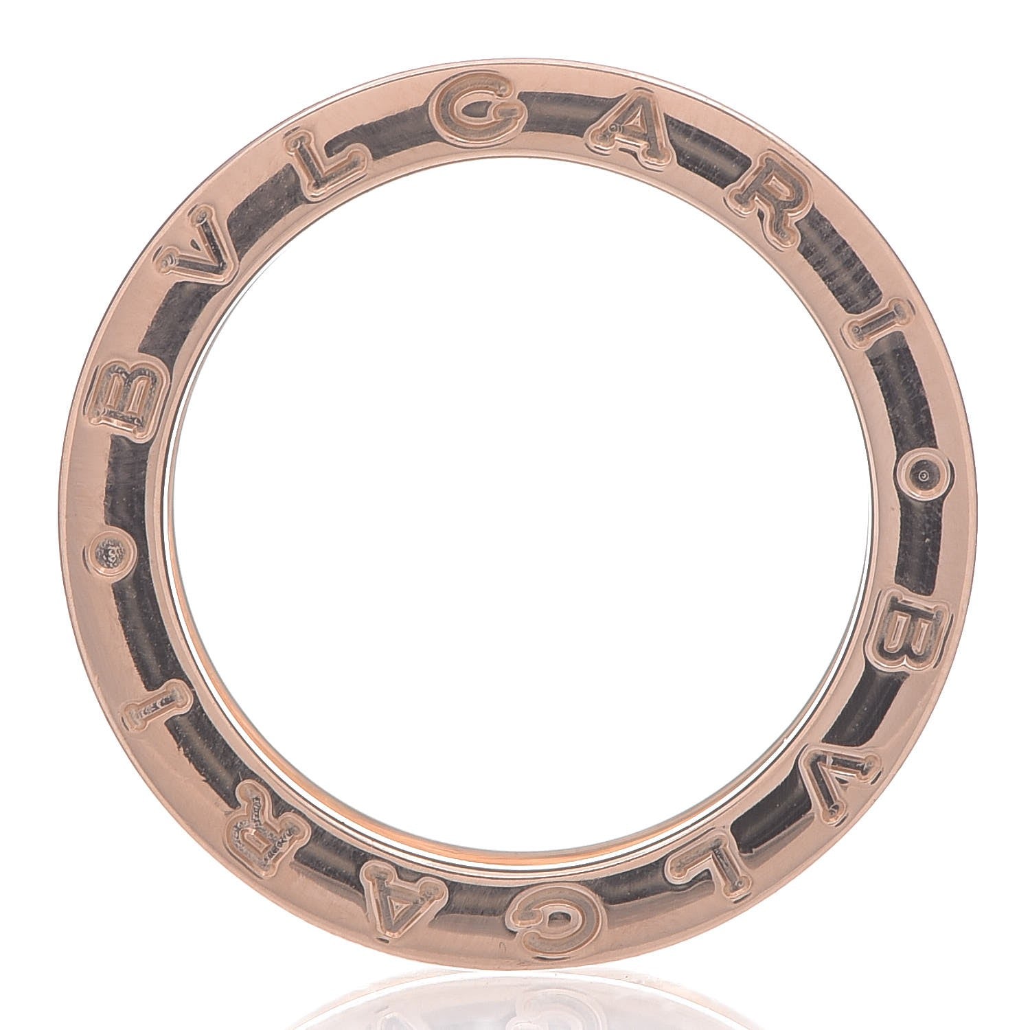 Bulgari 18K Rose Gold Black Ceramic B.Zero1 Four-Band Ring 55 7.25 4 of 5