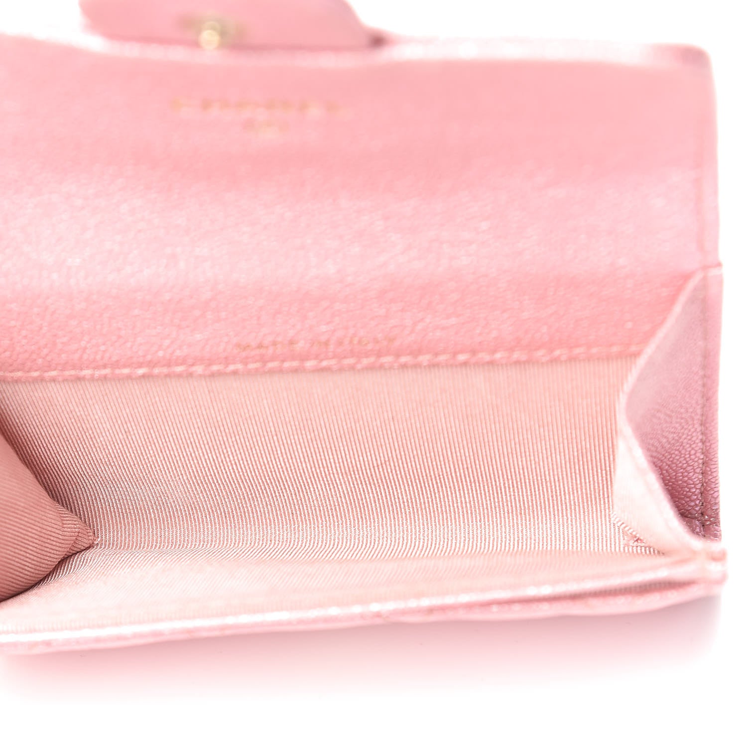 Chanel Iridescent Caviar Quilted Flap Card Holder Rose Pink 5 of 9