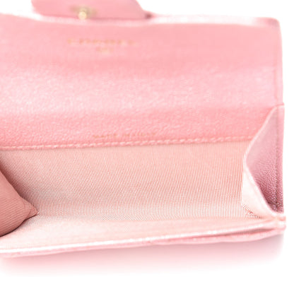 Chanel Iridescent Caviar Quilted Flap Card Holder Rose Pink 5 of 9