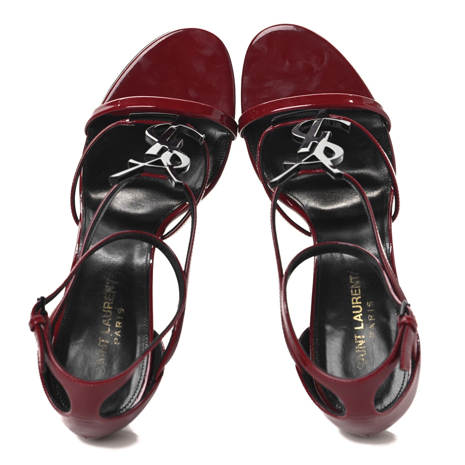 Saint Laurent Vernice Grupy Cassandra 100 Sandals 36 Hot Red