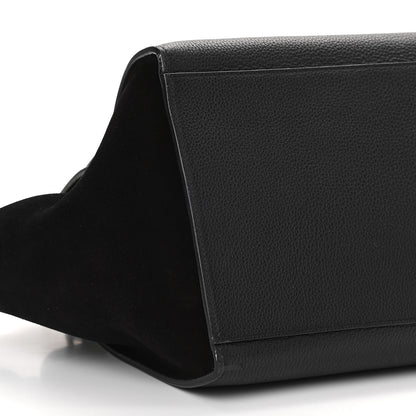Celine Drummed Calfskin Suede Small Trapeze Black 7 of 8