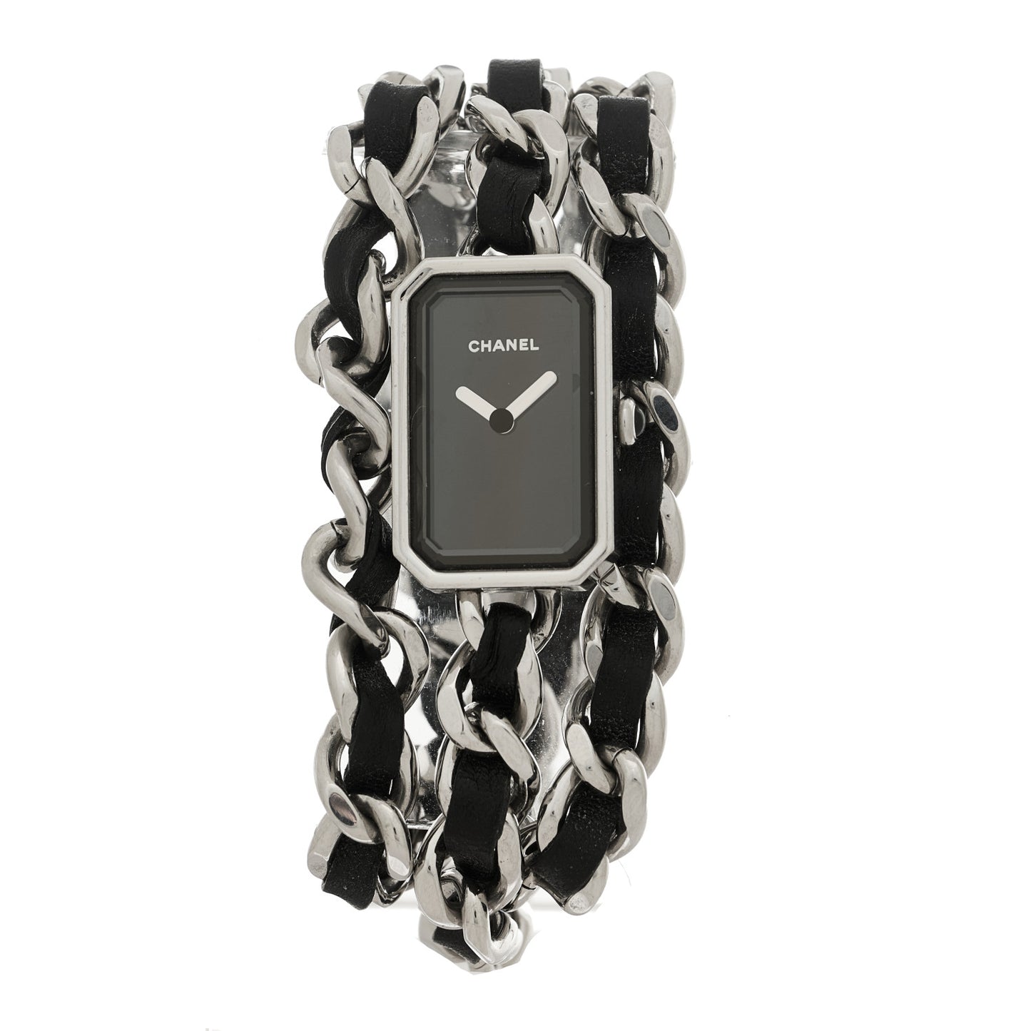 Stainless Steel Lambskin 16mm Premiere Rock Triple Row Quartz Watch Black
