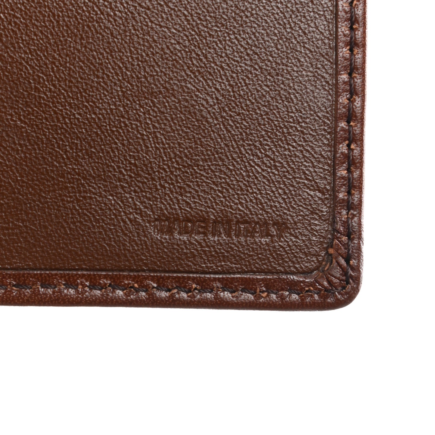 House Check Bridle Calfskin Passport Holder Cover Dark Tan