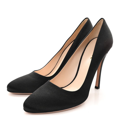 Prada Satin Pumps 36 Black 4 of 8