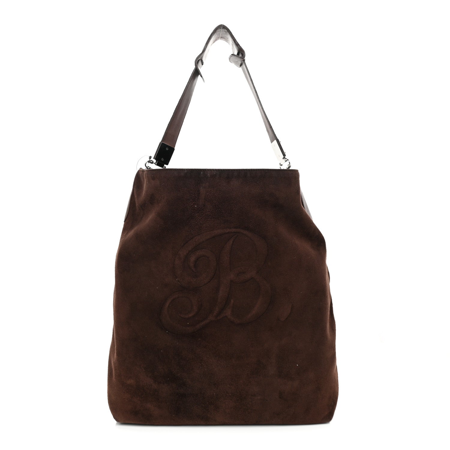 Balenciaga Suede Calfskin B Hobo Brown 1 of 18