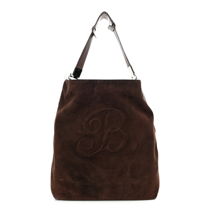 Balenciaga Suede Calfskin B Hobo Brown 1 of 18
