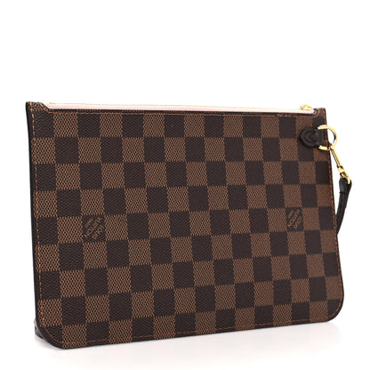Louis Vuitton Damier Ebene Neverfull MM GM Pochette Rose Ballerine 3 of 7