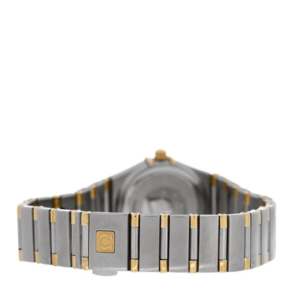 Omega Stainless Steel 18K Yellow Gold Diamond Bezel 22mm Constellation Quartz Watch Champagne 13671000 3 of 4
