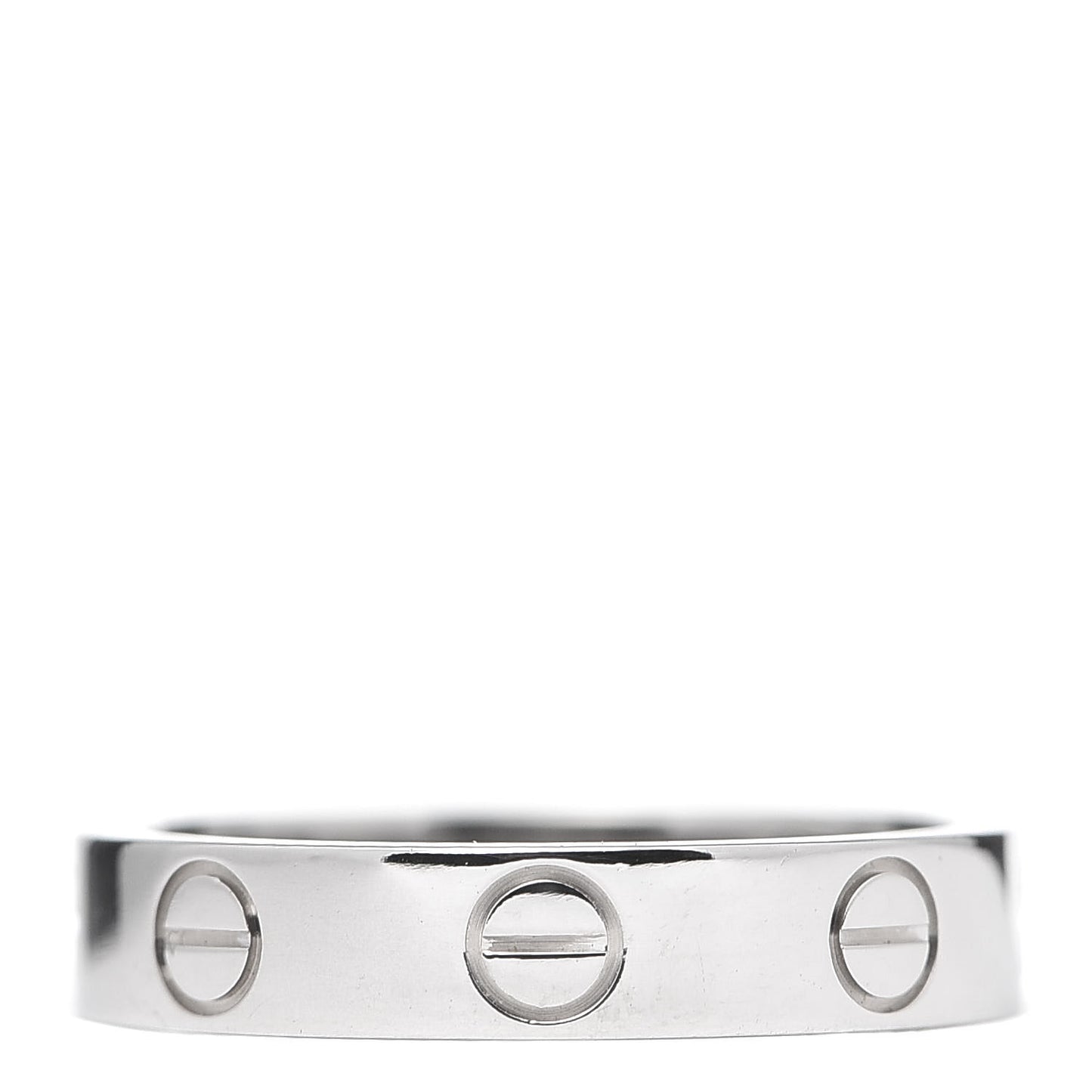 18K White Gold 3.5mm LOVE Wedding Band Ring 48 4.5
