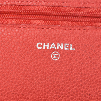 Chanel Iridescent Caviar Quilted Wallet on Chain WOC Pink 6 of 17