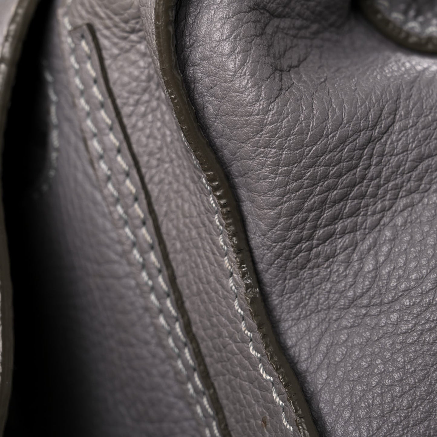 Calfskin Large Marcie Satchel Cashmere Grey