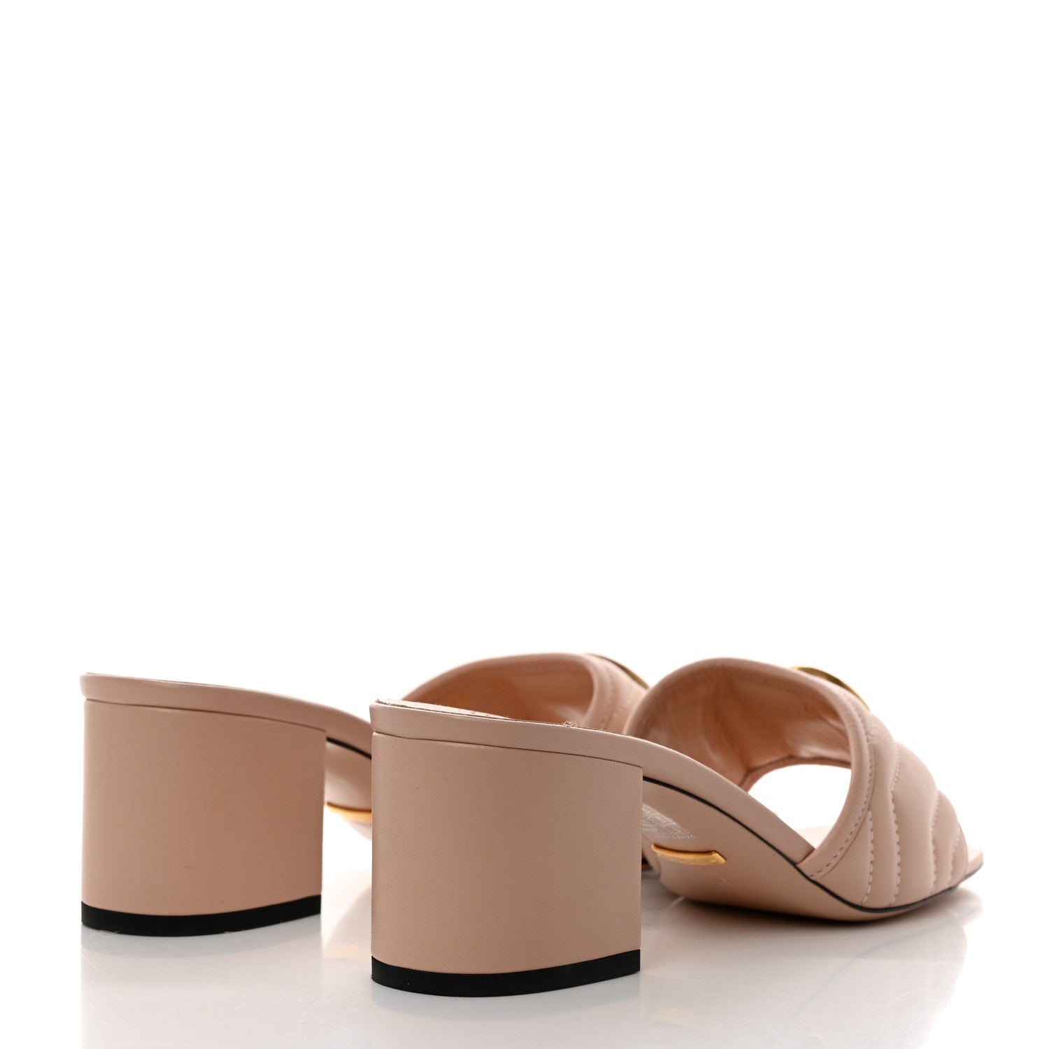 Gucci Nappa Matelasse GG Marmont 55mm Slide Sandals 38 Skin Rose 4 of 10
