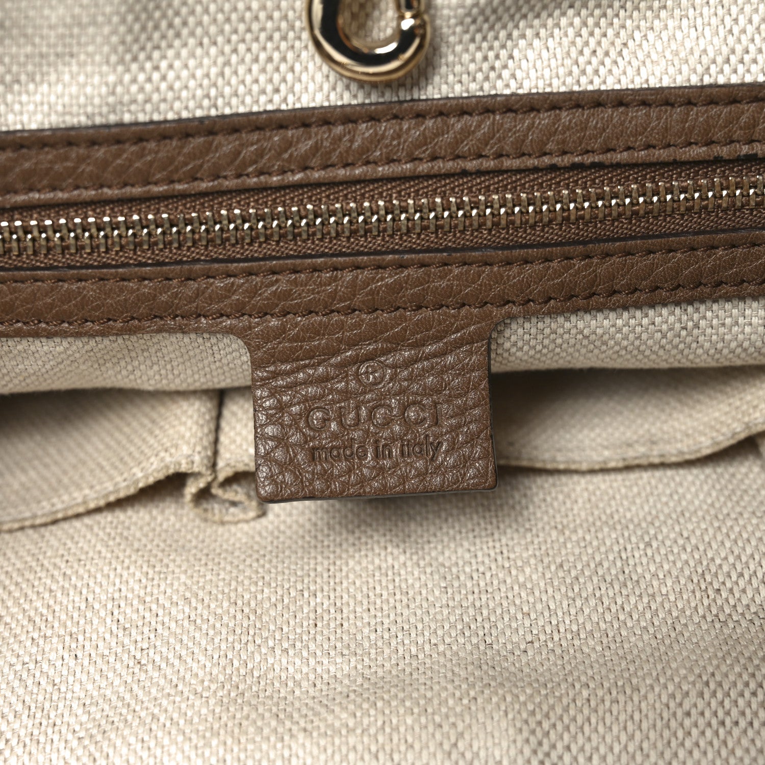 Gucci Pebbled Calfskin Medium Soho Chain Shoulder Bag Maple Brown 6 of 10