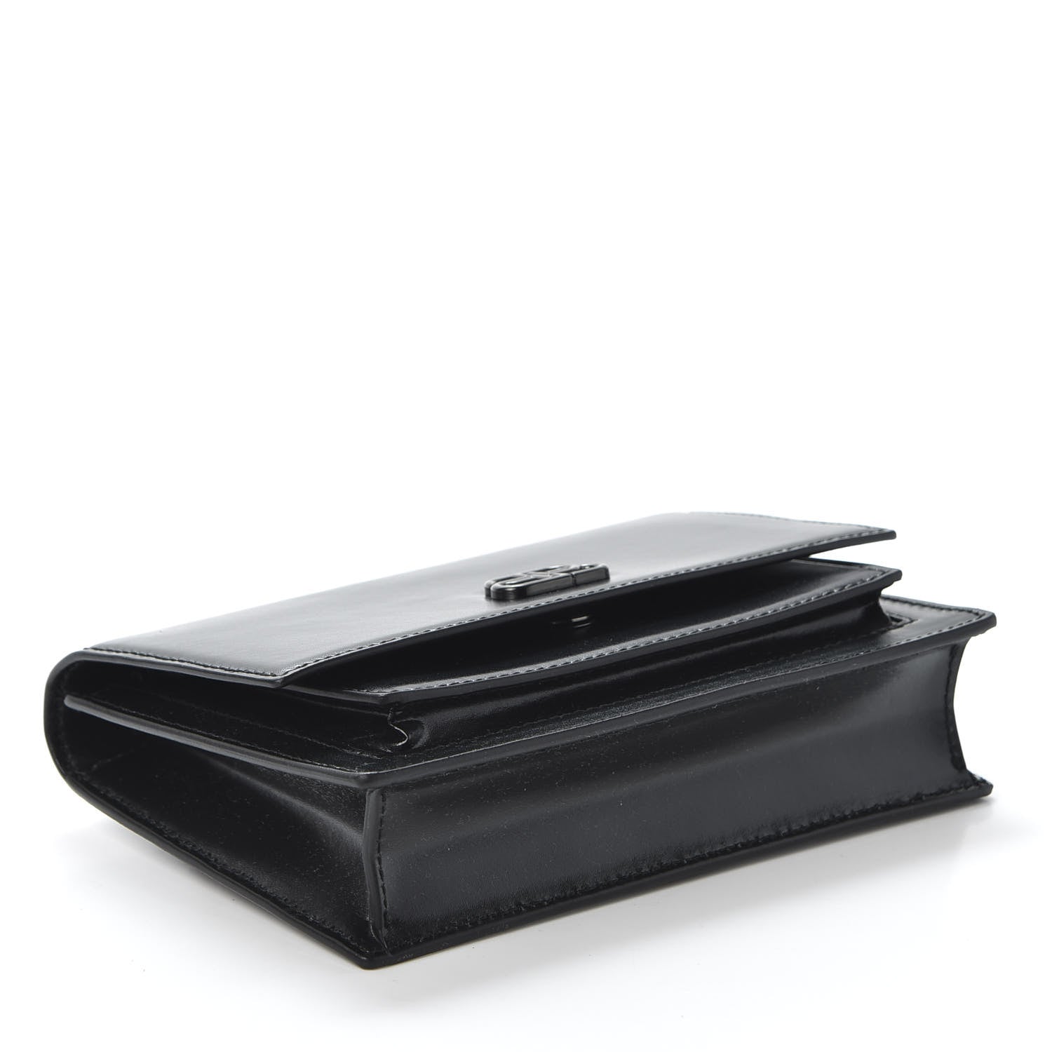 Balenciaga Shiny Box Calfskin Monochrome XS Sharp Belt Bag Black 3 of 8