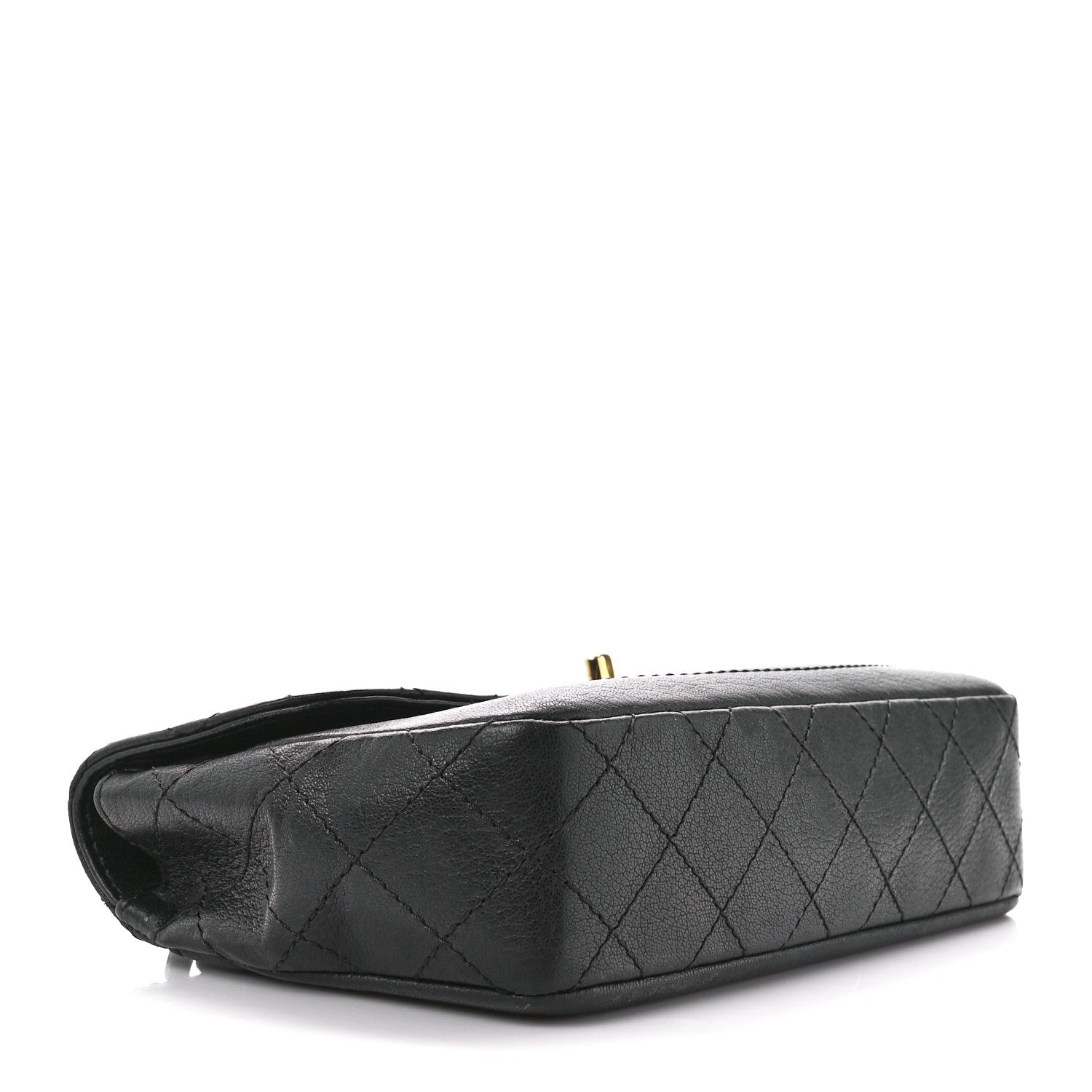 Chanel Goatskin Quilted Coco Curve Flap Messenger Flap Black 4 of 12