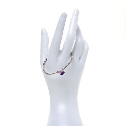 David Yurman Sterling Silver Amethyst 3mm Chatelaine Bracelet 2 of 4