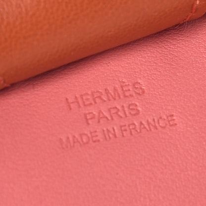 Hermes Milo Lambskin Grigri Rodeo Bag Charm MM Rose Azalee Cornaline Bleu De Malte 3 of 4