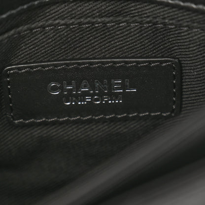 Chanel Calfskin Quilted CC Uniform Flap Belt Bag Black 5 of 9