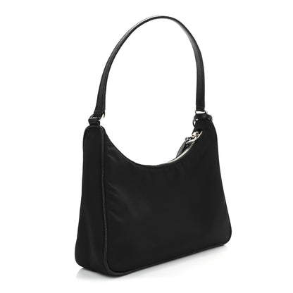 Prada Tessuto Nylon Saffiano Mini Re-Edition 2005 Bag Black 3 of 11