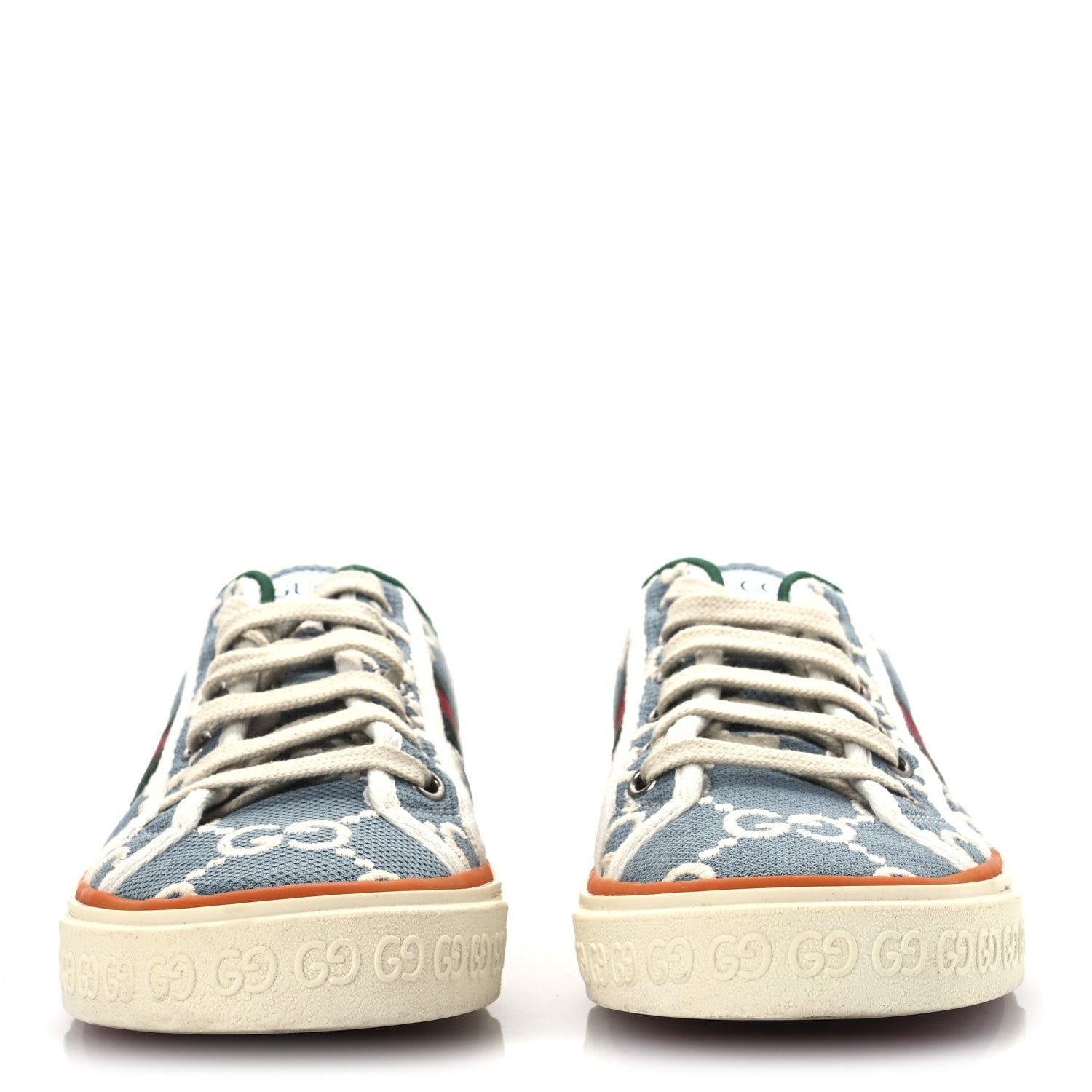 Gucci Cotton GG Monogram Web Womens 1977 Tennis Sneakers 39 Philod Ivory Mystic White 3 of 13