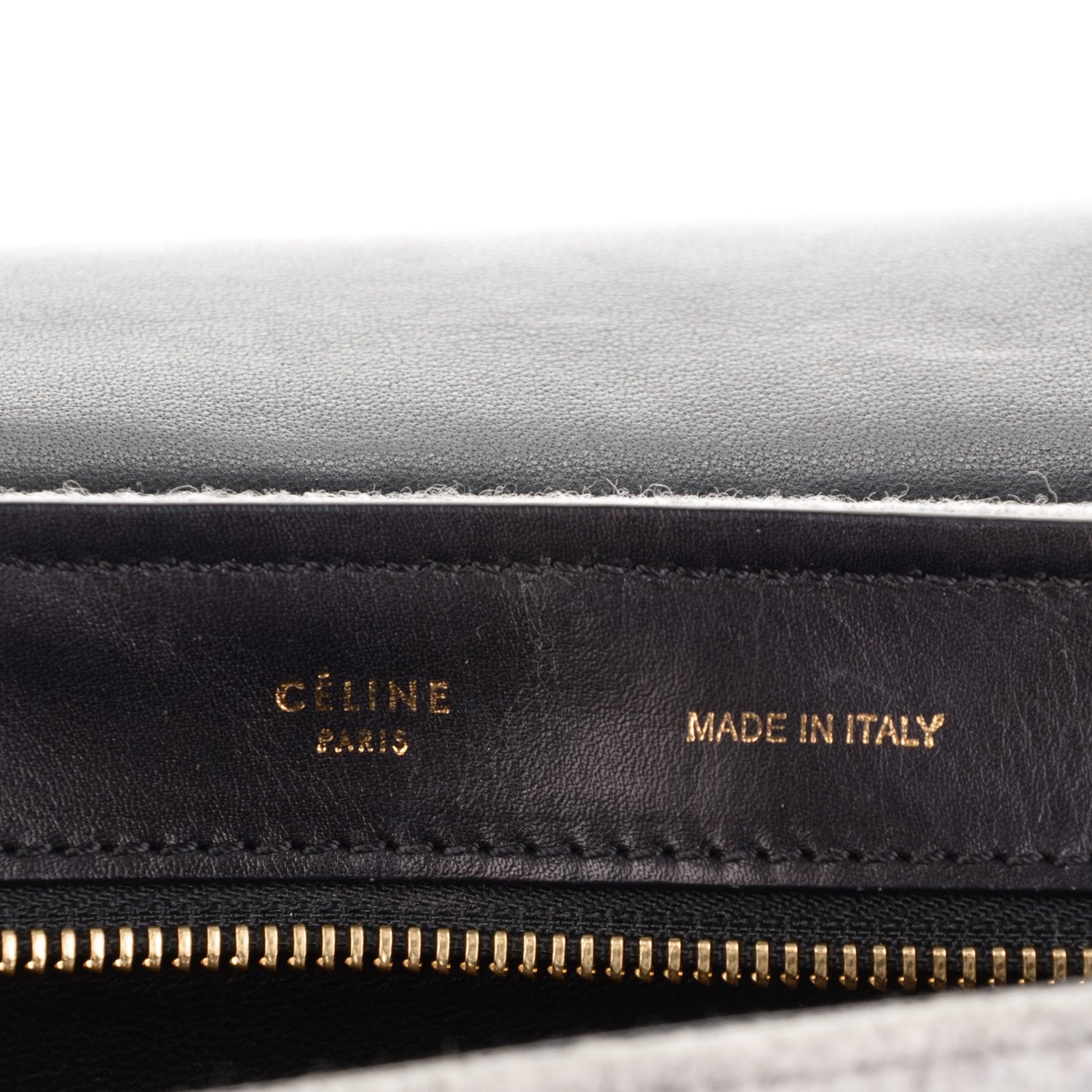 Celine Felt Smooth Calfskin Medium Trapeze Pearl Grey 5 of 7