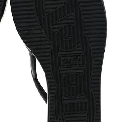 Hermes Nappa Gipsy Sandals 38 Black 6 of 9