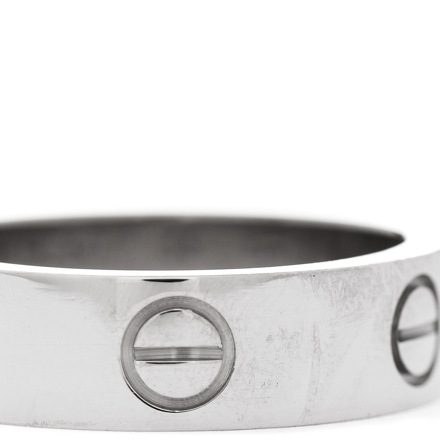 Cartier 18K White Gold 5.5mm LOVE Ring 56 7.5 6 of 6