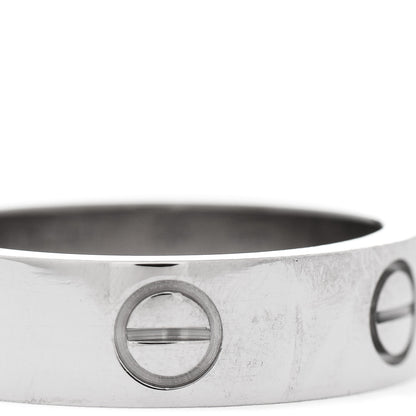 Cartier 18K White Gold 5.5mm LOVE Ring 56 7.5 6 of 6