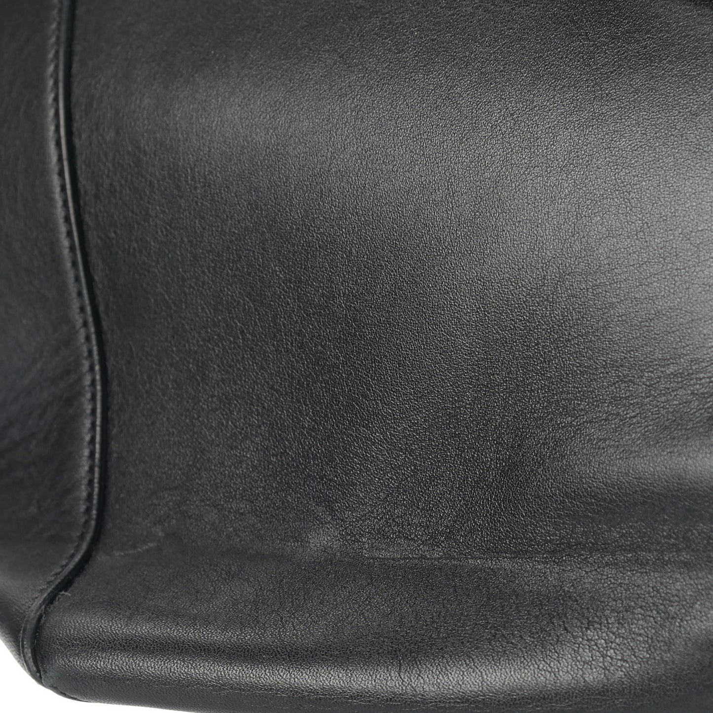 Calfskin Large Clasp Cabas Black
