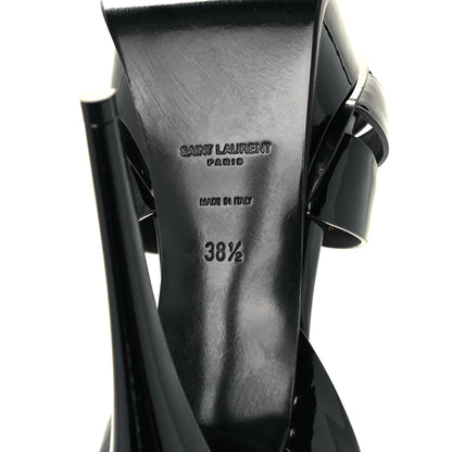 Saint Laurent Patent Tribute 105 Platform Sandals 38.5 Black 7 of 9