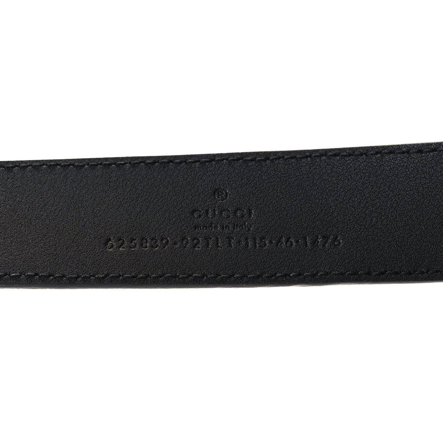 Gucci GG Supreme Monogram Matte Plutone Calfskin Double G 30mm Belt 115 46 Beige Ebony Black 5 of 5
