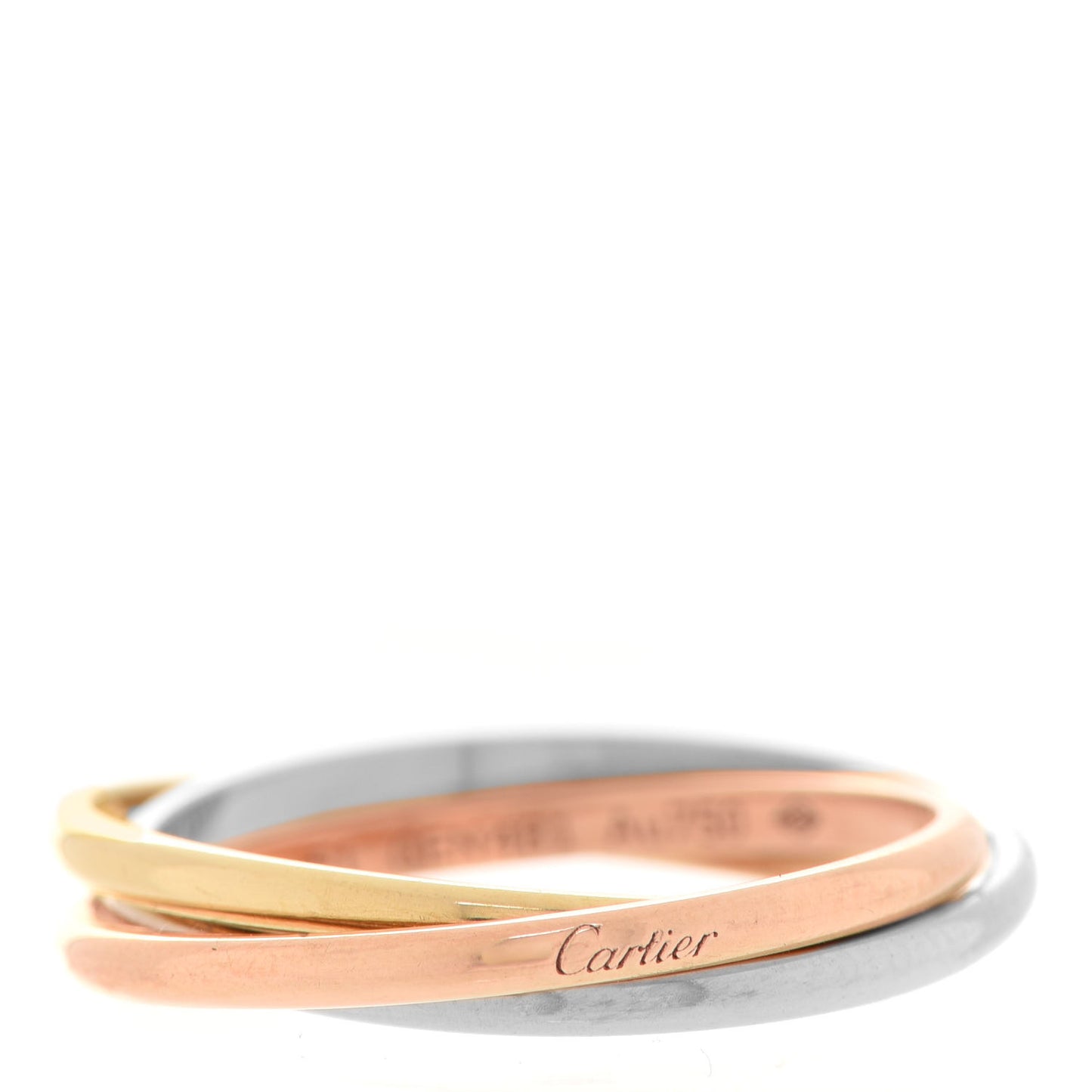 18K Pink Yellow White Gold Extra Small Trinity Ring 51 5.75