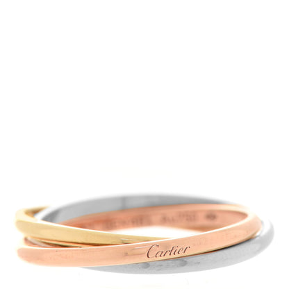 Cartier 18K Pink Yellow White Gold Extra Small Trinity Ring 51 5.75 1 of 5