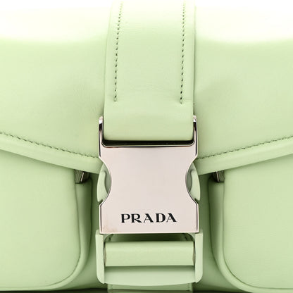 Prada Nappa Re-Nylon Double Pocket Buckle Shoulder Bag Acqua 10 of 12