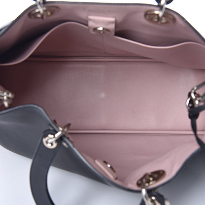 Christian Dior Smooth Calfskin Large Diorissimo Tote Black Rose Poudre 6 of 21