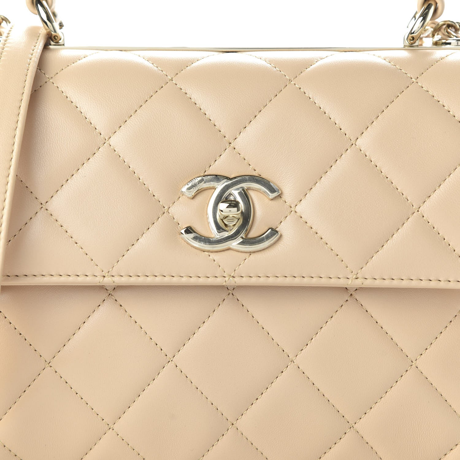 Chanel Lambskin Quilted Small Trendy CC Dual Handle Flap Bag Beige 10 of 11