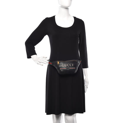 Gucci Grained Calfskin Small Logo Belt Bag Black 2 of 11