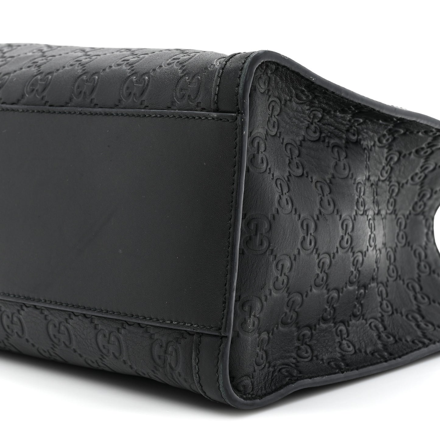 Guccissima Medium Padlock Tote Black